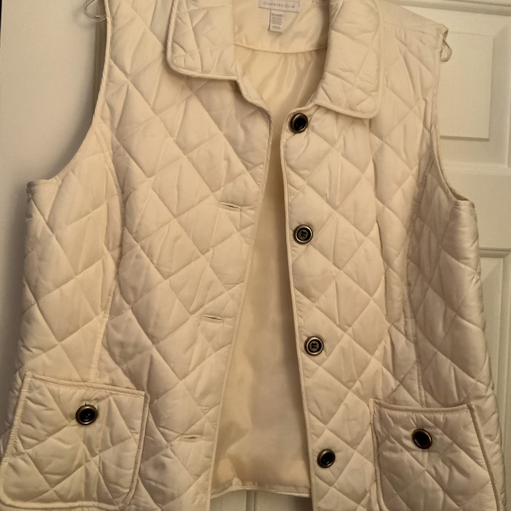 Ivory Quitled Vest